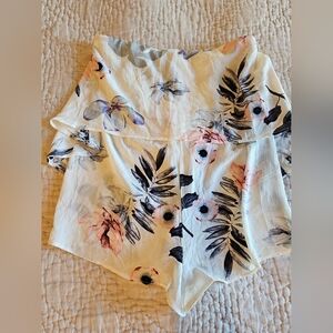 Elegant Floral Off-Shoulder Blouse